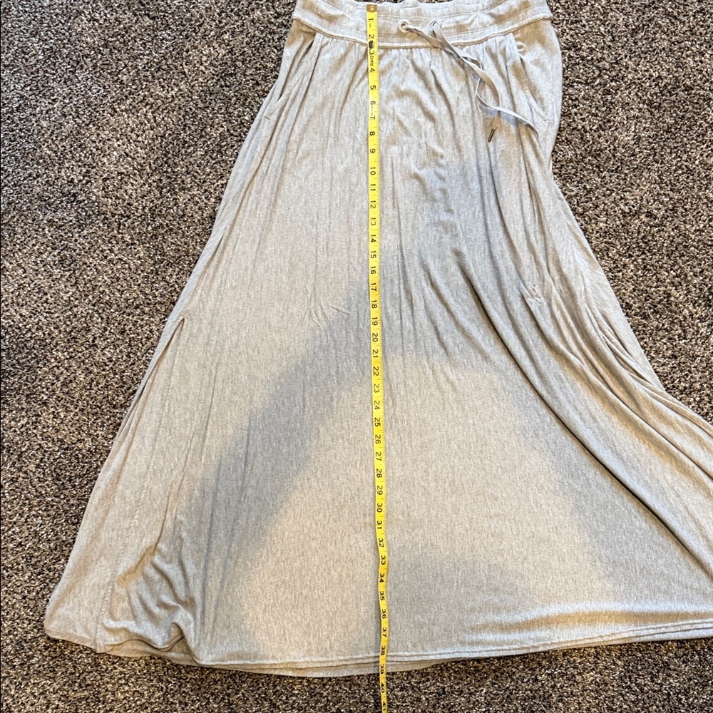 Athleta Cream Drawstring Waist Maxi Skirt - Picture 7 of 9